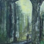 Vader en dochter | papier op paneel 45 x 55 cm | 2017 | niet tekoop