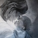 Moederliefde | 50 x 50 cm acrylverf | 2019 | verkocht