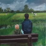 Genieten van de koeien | 20 x 20 cm 2020