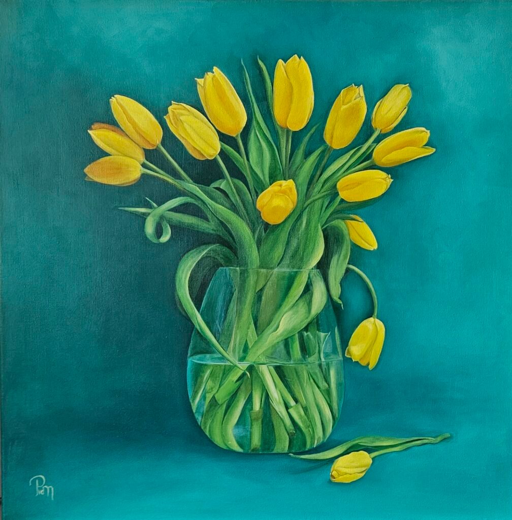 Bloemen schilderij tulpen