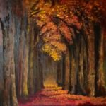 Herfst | Canvasdoek 80x80 cm | Olieverf